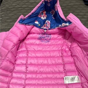 Joules Pink Kids Puffer Jacket